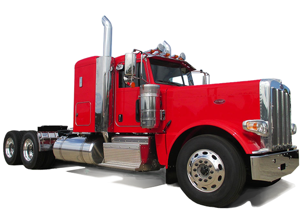 red peterbilt semi